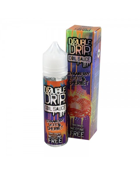 Double Drip Strawberry Laces & Sherbet 50ml Short Fill - 0mg