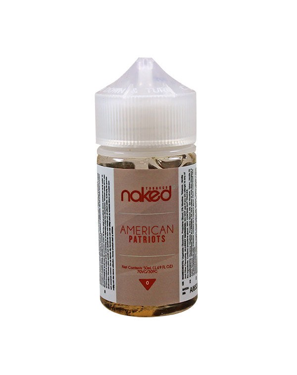 Naked 100 Tobacco American Patriots 0mg 50ml Short...