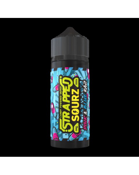 Strapped Sourz: Pink & Blue Razz 0mg 100ml Short Fill E-Liquid