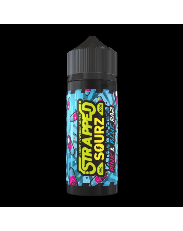 Strapped Sourz: Pink & Blue Razz 0mg 100ml Sho...