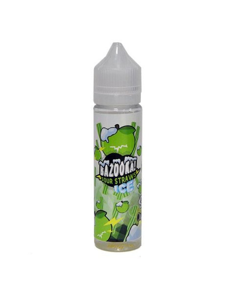 Bazooka Sour Straws: Apple Ice Short Fill 0mg - 50ml