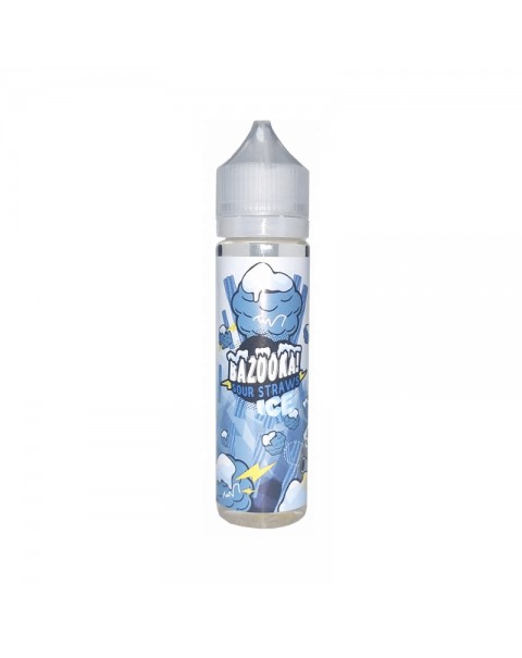 Bazooka Sour Straws: Blue Raspberry Ice Short Fill 0mg - 50ml