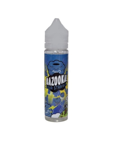 Bazooka Sour Straws: Blue Raspberry Short Fill 0mg - 50ml