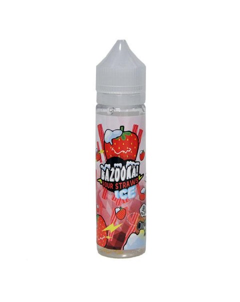 Bazooka Sour Straws: Strawberry Ice Short Fill 0mg -50ml