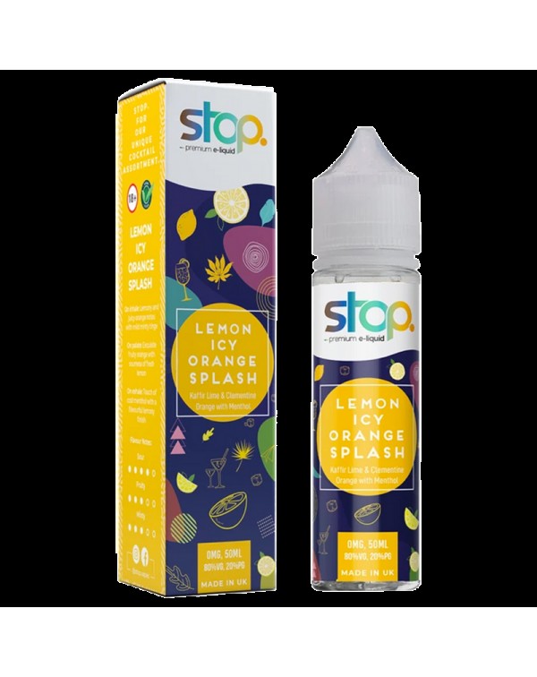 Stop Lemon Icy Orange Splash 0mg 50ml Short Fill E...