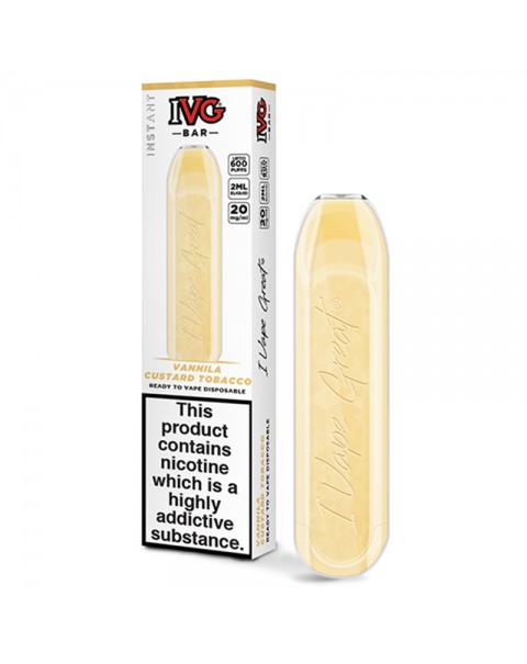 IVG Bar Vanilla Custard Tobacco Disposable Pod Device