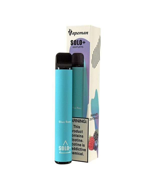 Vapeman Solo+ Blue Razz Disposable Vape Device