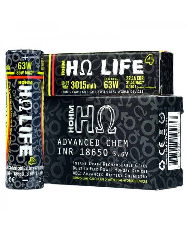 Hohm Tech Hohm Life 18650 Vape Battery Twin Pack (...
