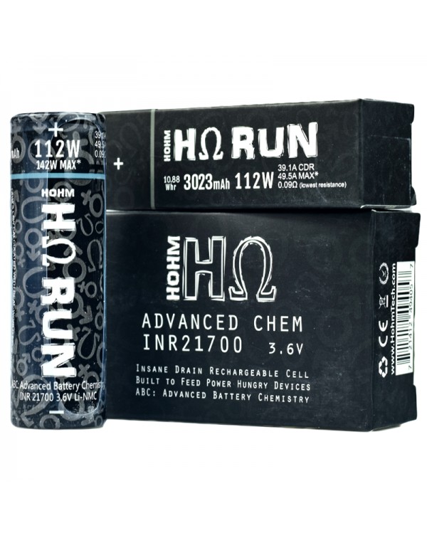 Hohm Tech Hohm Run 21700 Vape Battery Twin Pack (3...