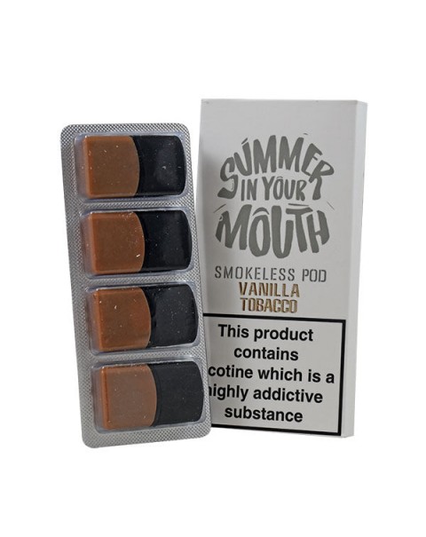 Summer In Your Mouth Vanilla Tobacco Smokeless Pod 4 x 10ml