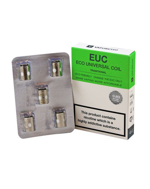 Vaporesso EUC Universal Traditional Replacement Coils 5 Pack (1 Sleeve Included)