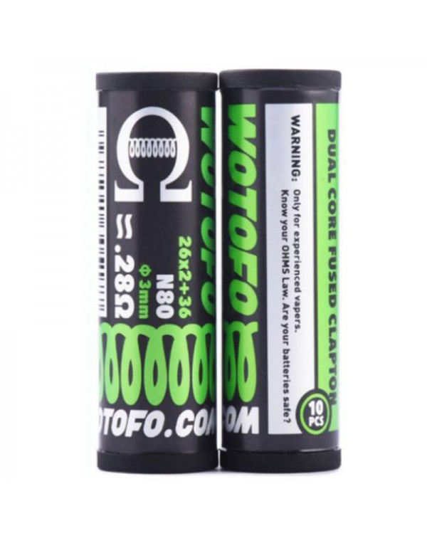 Wotofo Dual Core Fused Clapton Ni80 3mm - 0.90ohm ...