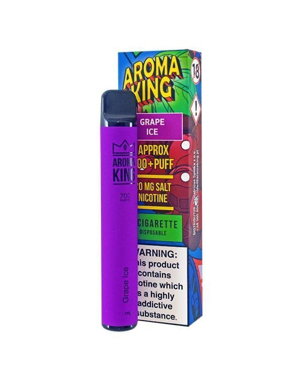 Aroma King Disposable Vape Device Grape Ice 2ml